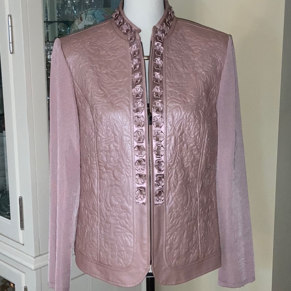 💚20% OFF LEATHER BLAZER Peter Nygard Pink Leather